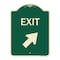 Signmission Exit Exit with Right Arrow Heavy-Gauge Aluminum Architectural Sign, 24" H, 18" L, G-1824-24031 A-DES-G-1824-24031 - alternate 1